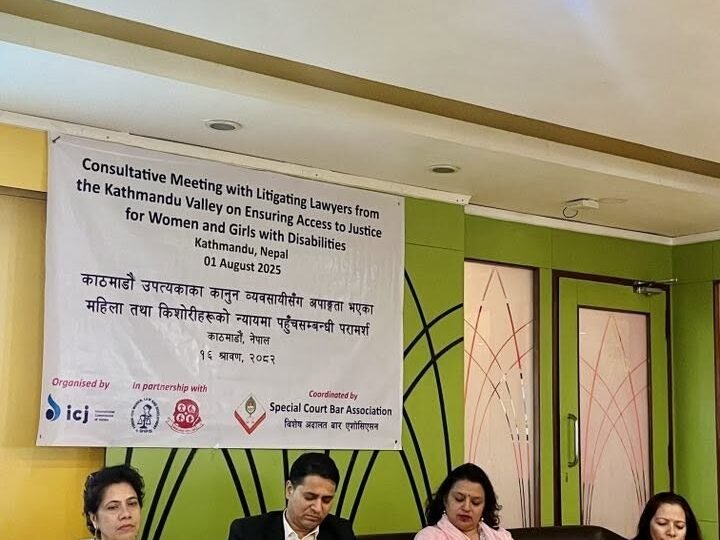 Consultative meeting with litigating lawyers on access to justice for women and girls with disabilities