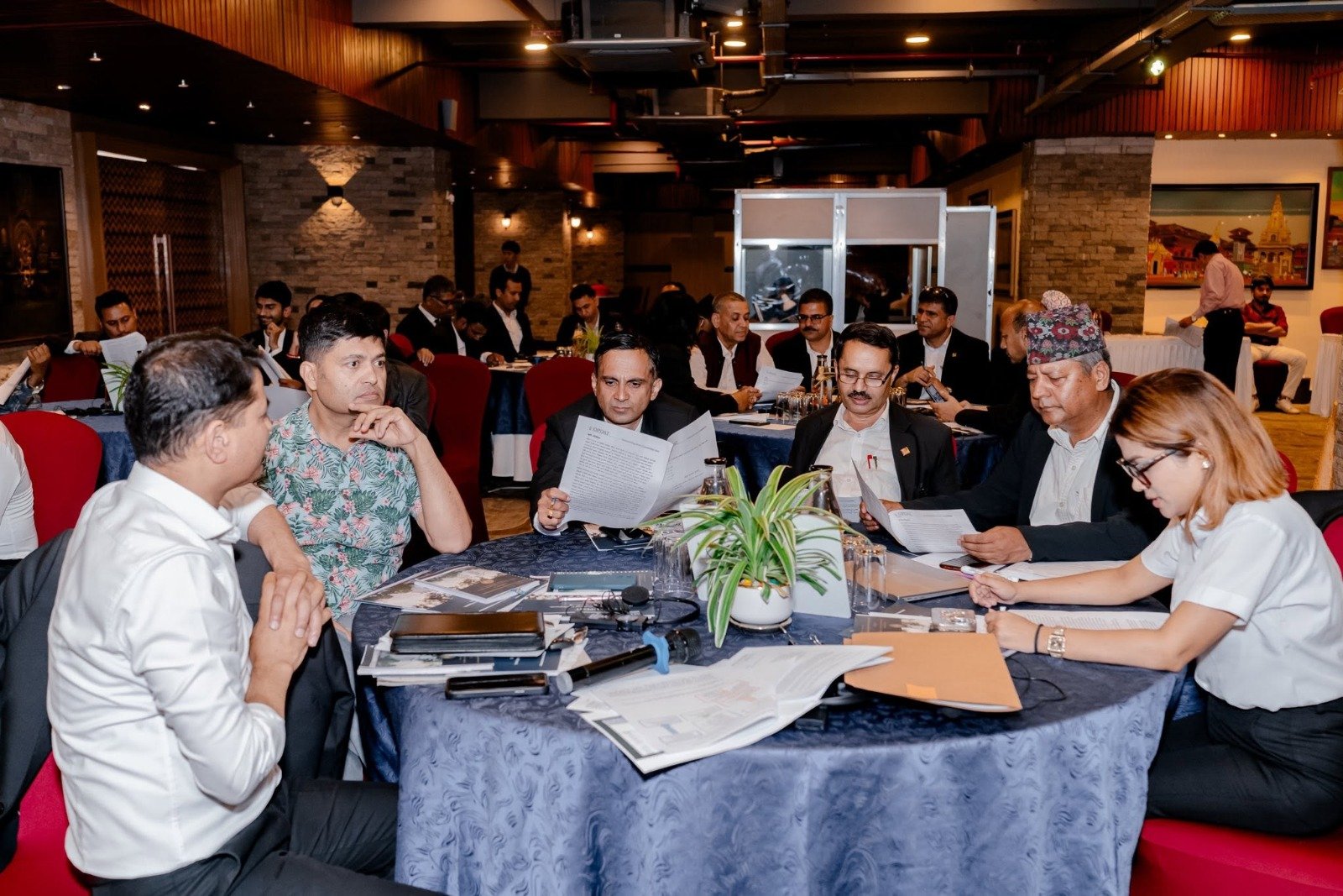 Workshop discussion on money laundering and financial crimes